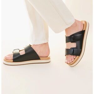 Nisolo Ella Flatform Slide Sandals Go To Black Size 9 Luxury Sustainable Comfort